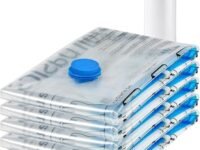 amazon basics Vacuum Compression Storage Bags with Hand Pump - Large, 5-Pack