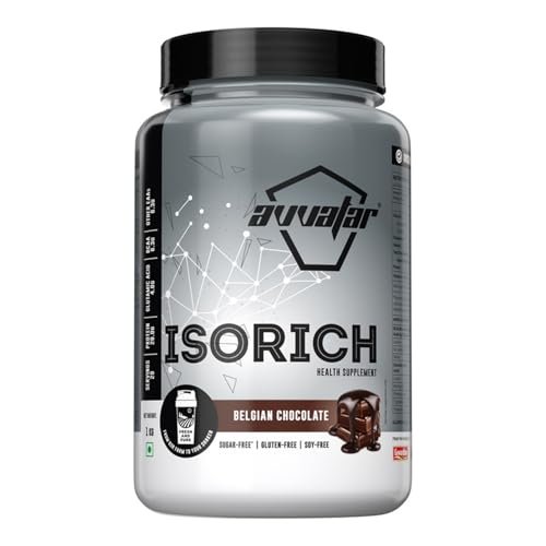avvatar ISORICH WHEY PROTEIN | 1Kg | Belgian Chocolate Flavour | 28g Protein | 29 Servings | Isolate