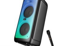 boAt Partypal 390 Bluetooth Speaker w/ 160 W Signature Sound, Karaoke with 2 Microphone Input Ports, Up to 6 hrs Playtime, EQ Modes, TWS Mode, Bluetooth v5.3, AUX Port, & USB Type-C Port(Space Black)