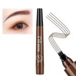 kroywen Waterproof 4 Points Microblading Eyebrow Pen with a Micro-Fork Tip Applicator Creates Flawless Natural Looking Eyebrows SmudgeProof Eyebrow Pencil (Dark Brown)