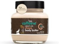 mCaffeine Body Butter for Dry Skin for both Women and Men | Shea Butter Moisturizer with Cocoa Butter & Caffeine | Body Cream for 72Hrs Moisturization | Non-Sticky for All Skin Types (100gm)