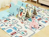 Tarkan Extra Large Reversible Baby Play Mat, BPA Free Learning & Crawling Foldable Foam Mat (6.5x5 ft, 0.6cm Thickness) Multicolor