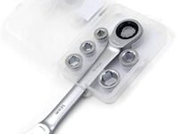 AASONS Multi-Function Combination Speed Ratchet Wrench Set Mechanic Universal Set 7 in 1 Double Head Reversible Ratcheting Dual Wrench Spanner Non-slip With Sockets 8 – 19mm