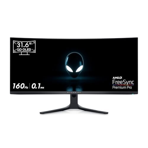 Alienware 34" (86.36 cm) Curved QD-OLED Gaming Monitor-AW3423DWF, WQHD 3440x1440 (DP Port:165Hz, HDMI:100Hz), HDMI, 2 xDP Port 1.4, 5 xSuperSpeed USB 3.2 Gen1, Audio Line-Out Port, Headphone-Out Port.