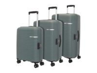 American Tourister Hard PP Check-In Suitcase with TSA Lock, Liftoff+ & 8 Wheel, Trolley Bag for Travel, Travel Bag with Double Wheel, Dark Olive, Small-55Cm/ Medium-67Cm/ Large-79Cm, Set of 3