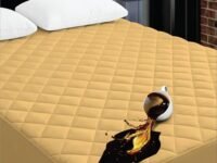 Ayka Waterproof Cotton Quilted Mattress Protector Single Size Breathable Hypoallergenic Noiseless Ultra Soft Fitted Bed Protector 78x36 inch Mattress/Bed Cover (Single 78x36 inch | 6.5x3 ft, Beige)
