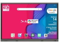 BIG VUE Pro 65 Inch Android 14 Smart Interactive Flat Panel Digital Board - All in 1, 8 GB RAM 256 GB ROM, Ai-Copilot, Multitouch Screen Display for Teaching, Classroom & Office Use