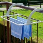 Balcony Cloth Drying Rack Stand | Cloth Drying Hanger | Wall Mount Cloth Stand | Retractable Clothing Organizer for Clothes Socks, Clothes Airer Foldable Storage No Need Install Outdoor Drying