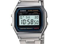 Casio Vintage A-158WA-1Q Digital Grey Dial Unisex Watch Silver Metal Strap (D011)