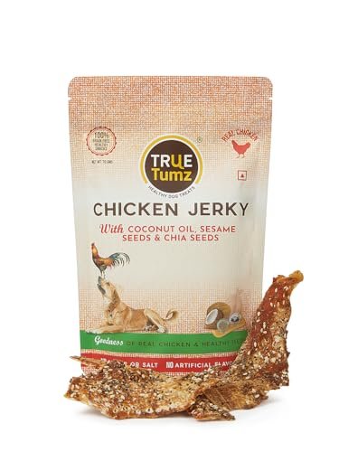 Chicken Jerky for Dog Treats - Real Chicken with 100% Natural Ingredients (70 Gm, Chia & Sesame Seeds),All Life Stages
