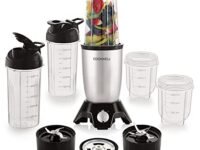 Cookwell Bullet Mixer Grinder (5 Jars, 3 Blades, Silver) - Copper, 600 Watts - 2 Year Warranty