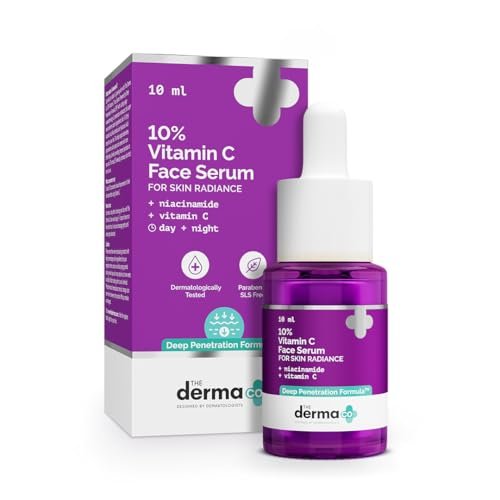 Derma Co 10% Vitamin C Face Serum for Skin Radiance 10.0 ml Box