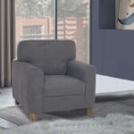Duroflex Utopia - 1 Seater Premium Fabric Sofa Set, (Grey)