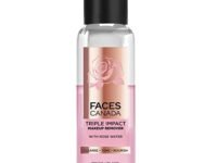 FACESCANADA Triple Impact Makeup Remover, 120 Ml | With Rose Water | 3-In-1 Cleanse, Tone & Nourish | Deep Cleanses & Removes Makeup For Eyes, Lips & Face | Bi-Phasic Formula