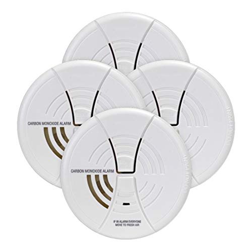 First Alert CO250B Family Gard Basics Carbon Monoxide Alarm 4-Pack | Battery Operated Carbon Monoxide Detector