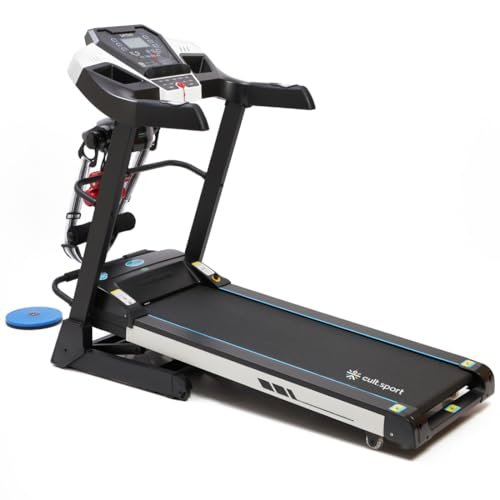 Fitkit by Cult.Sport FT200M 4.5HP Peak Treadmill (Max Weight: 110Kg, Auto Incline, Max Speed 16km/hr & Massager) with Free Home Installation, Free Diet Plan, Trainer Led Sessions & 1 Year Warranty