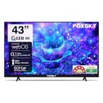 Foxsky 109 cm (43 inch) Frameless Series 4K UHD QLED Smart TV (WebOS) 43FS 4K (Black)