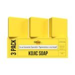 GHAR SOAPS Kojic Acid 2% Soap with Niacinamide | For Pigmentation, Sun damage, Brightening Underarm & Reduces Dark Spot | Soap for Men & Women | Suitable for All Skin Types | (Pack of 3) (100 g x 3)