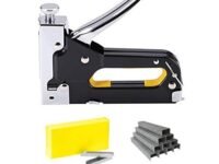 GION 3 In1 Manual Stapler Staple Gun Metal Gun Tacker Tool Metal Gun Tacker Tool Staple Gun with Trigger for Book Binding Home Furniture Woodworking Stapler Tools (Stapple Gun with 1000pcs Pin)