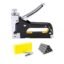 GION 3 In1 Manual Stapler Staple Gun Metal Gun Tacker Tool Metal Gun Tacker Tool Staple Gun with Trigger for Book Binding Home Furniture Woodworking Stapler Tools (Stapple Gun with 1000pcs Pin)
