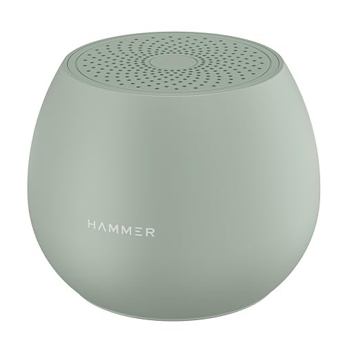 HAMMER Drop 5W Bluetooth Wireless Speaker with Twin Pairing, 1200 mAh Battery, 100H Standby Time, TWS Function, TF Card, USB Slot, Auto-Pairing, in-Built Mic, Type-C Charging, 52mm Driver (Green)