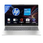 HP Laptop 15, Intel Core i5-1335U-13th Gen, (16GB DDR4,512GB SSD) Anti-Glare, Micro-Edge, FHD, 15.6''/39.6cm, Win11, M365 Basic(1yr)* Office24, Silver, 1.59kg, Iris Xe, FHD Camera w/Shutter