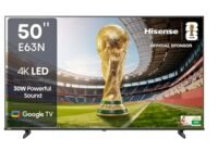 Hisense 126cm (50 inches) E63N Series 4K Ultra HD Smart Google LED TV 50E63N