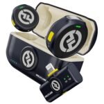 Hollyland Lark M2 Wireless Microphone for iPhone14 & Below, Mini Magnetic Microphone, 300m Range, Hi-Fi Audio, Noise Cancelling, 30h Use, Video Recording (2TX + Lightning RX + Charging Case)