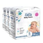 Jr. Sr. Baby Diaper Pants | Small (S) Size (4-8 kg), 234 Count | Pack of 3 | Upto 12 hr Absorption with Advanced Leak Protection | Safe For Babies Skin | Soft, Secure & Comfy