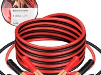 Jumper Cables for Car Battery (7ft,500 AMP) Automotive Battery Booster Wire with Clamp, Emergency Battery Charging Cables, Jump Starting Dead or Weak Batteries for Car & Truck (500 Amp)