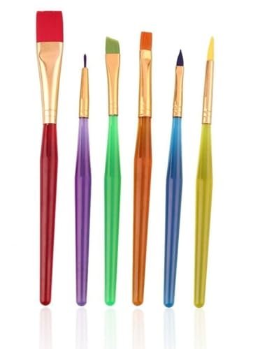 Kabeer Art Set of 6 Different Sizes Synthetic Paint Brush for Nail Brush Art, Acrylic and Watercolor Painting