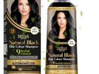 Kokila NO PPD Shampoo Hair Colour - Black 400ml for Women and Men | Natural Extracts | Colours Hair in 10 Minutes | Ammonia Free, Paraben Free - 10 Pair Free Gloves