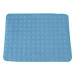 Kuber Industries Rectangular Dog & Cat Bed|Premium Cool Ice Silk with Polyester with Bottom Mesh|Multi-Utility Self-Cooling Pad for Dog & Cat|Light-Weight & Durable Dog Bed|ZQCJ001B-XS|Blue