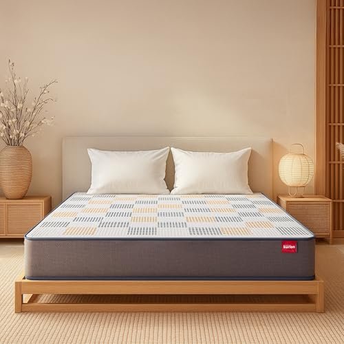 Kurl-On Dual Comfort Mattress, Soft & Firm Support, Reversible Mattress, High Resilience (HR) Foam, Double Size, 72x48x6, 10Y Warranty