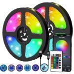 LED Strip Lights for Bedroom 16.4FT， Smart LED Lighting, RGB Led Light Strip 5050 Dimmable Lighting, Color Changing Led Strip Lights with Bluetooth/APP Control, Music Sync Led Lights