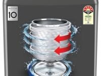 LG 8 Kg 5 Star Smart Inverter Technology Fully Automatic Top Load Washing Machine (T80VBMB4Z, Turbodrum, Auto Prewash, Stainless Steel drum, LED Display, Smart Diagnosis, Middle Black)