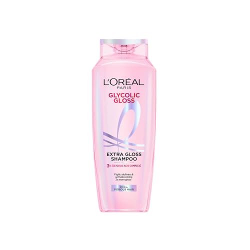 L'Oreal Paris Glycolic Gloss Shine Boosting Shampoo, Powered By 3% Glycolic Acid, For Dull Hair, Restores Hair Quality Gives 3X More Gloss, 200Ml
