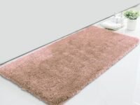 LUXE HOME INTERNATIONAL Microfiber Bath Mat Super Soft Non Slip Vegas Rectangular Mats For Bathroom,Door(60x90 cm,Peach)Pack of 1