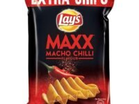 Lay's Maxx Potato Chips, Macho Chilli Flavour, Crunch Crispy Chips & Snacks 56 Gram / 59.4G / 60G (Weight May Vary)