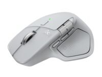Logitech MX Master 4, Ergonomic Wireless Mouse with Advanced Performance Haptic Feedback, Ultra-Fast Scrolling, USB-C Charging, Bluetooth, Windows, MacOS - Pale Grey