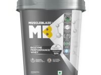 MuscleBlaze Biozyme Performance Whey Protein Powder, Chocolate Peanut Butter (4x1kg) | 25g Protein Per Scoop | Clinically Tested 50% Higher Protein Absorption