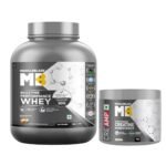 MuscleBlaze Biozyme Performance Whey Protein Powder, Kesar Thandai (2kg / 4.4lbs) & Micronised Creatine Monohydrate CreAMP Powder, Unflavoured (32 Servings, 100g) | Pack of 2