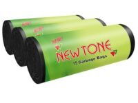 Newtone Garbage Bags | Large 24 X 32 Inches | 45 Bags (15 Bags X 3 Rolls) | Dustbin/Trash bin | Pouch Packing | (Black)