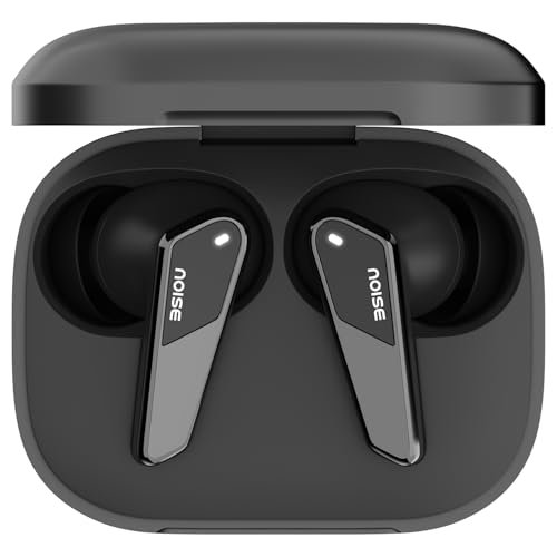 Noise Buds N1 Pro Truly Wireless Earbuds with Metallic Finish, ANC(Upto 30Db), 60H of Playtime, Dual Pairing, Instacharge(10 Min=200 Min), BT V5.3(Chrome Black)