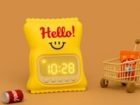 One94Store Hello Digital Alarm Clock with LED Display & Night Light | Cute Cartoon Design, Snooze, Timer & Temperature | Bedside Clock for Kids, Bedroom & Home