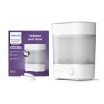 Philips Avent Sterilizer I No.1 Brand Recommended by Moms Worldwide | Kills 99.9%* Germs in 10 mins Cycle with Natural Steam Sterilization I Stays Sterile Upto 24hrs* | SCF291/00