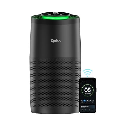 Qubo Smart Air Purifier R700 for Home by Hero Group | 700 Sq Ft | 99.99% Allergen Removal | HEPA H13 | 9000 Hrs Filter Life | App & Voice Control | Energy Saving | Ultra-Quiet BLDC Motor