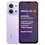REDMI 15C 5G Dusk Purple 4GB + 128GB | Royale Design | Massive 6000mAh Battery | Segment's Largest 17.53cm Display Up to 120Hz | MediaTek Dimensity 6300 | 33W Fast Charging | 50MP AI Dual Camera