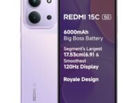 REDMI 15C 5G Dusk Purple 6GB + 128GB | Royale Design | Massive 6000mAh Battery | Segment's Largest 17.53cm Display Up to 120Hz | MediaTek Dimensity 6300 | 33W Fast Charging | 50MP AI Dual Camera