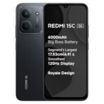 REDMI 15C 5G Midnight Black 6GB + 128GB | Royale Design | Massive 6000mAh Battery | Segment's Largest 17.53cm Display Up to 120Hz | MediaTek Dimensity 6300 | 33W Fast Charging | 50MP AI Dual Camera